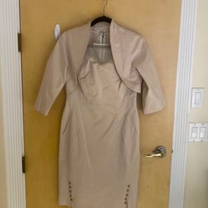 Sleeveless dress with bolero jacket